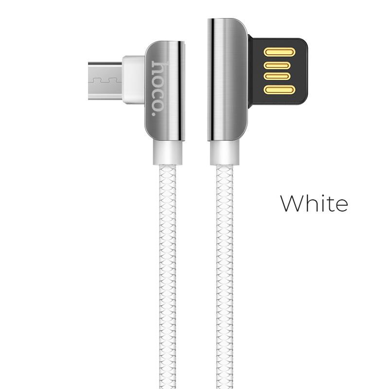 HOCO U42 EXQUISITE STEEL ΜΕΤΑΛΛΙΚΟ ΚΑΛΩΔΙΟ MICRO USB ΦΟΡΤΙΣΗΣ & DATA 1.2m HOCO U42 EXQUISITE STEEL ΜΕΤΑΛΛΙΚΟ ΚΑΛΩΔΙΟ MICRO USB ΦΟΡΤΙΣΗΣ & DATA 1.2m, ΛΕΥΚΟ - Image 1
