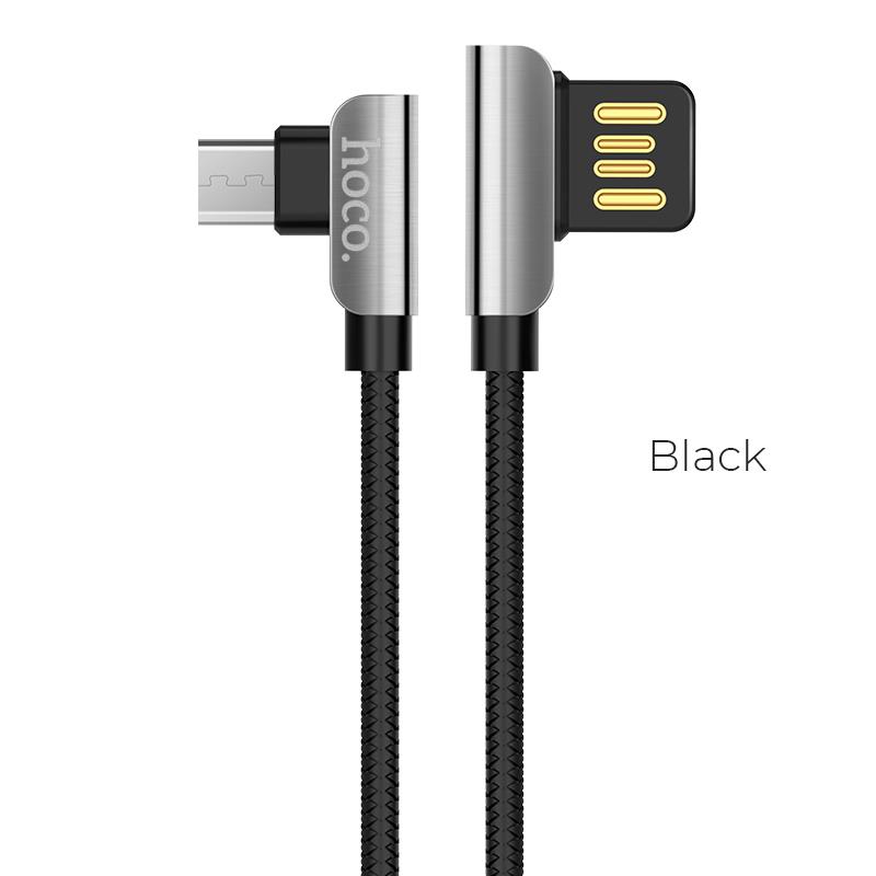 HOCO U42 EXQUISITE STEEL ΜΕΤΑΛΛΙΚΟ ΚΑΛΩΔΙΟ MICRO USB ΦΟΡΤΙΣΗΣ & DATA 1.2m HOCO U42 EXQUISITE STEEL ΜΕΤΑΛΛΙΚΟ ΚΑΛΩΔΙΟ MICRO USB ΦΟΡΤΙΣΗΣ & DATA 1.2m, ΜΑΥΡΟ - Image 1