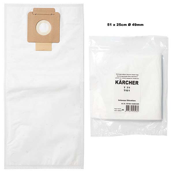 1290-KARCHER-T7-1-T10-1 UNIBAGS 1290 MICROFIBER -ΣΑΚΟΥΛΕΣ ΣΚΟΥΠΑΣ (5ΤΕΜΑΧΙΑ) ME ΜΙΚΡΟΪΝΕΣ ΓΙΑ ΕΠΑΓΓΕΛΜΑΤΙΚΕΣ ΣΚΟΥΠΕΣ ΒΑΡΕΛΑΚΙΑ KARCHER - Image 1