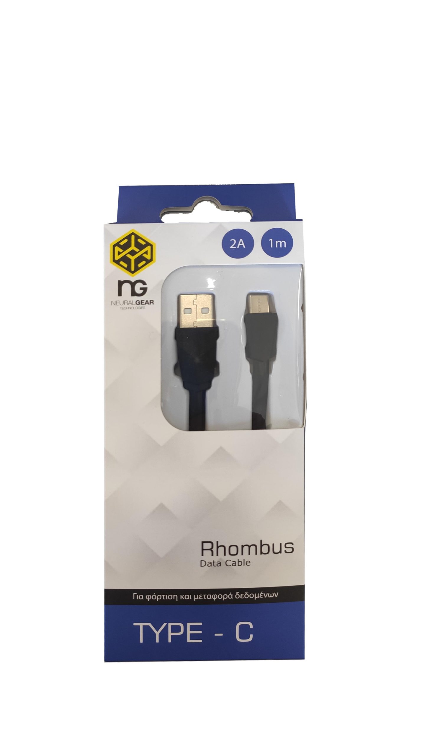 NG ΚΑΛΩΔΙΟ ΦΟΡΤΙΣΗΣ TYPE C RHOMBUS NG ΚΑΛΩΔΙΟ ΦΟΡΤΙΣΗΣ TYPE C RHOMBUS , 1M - Image 1