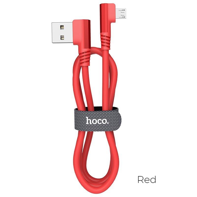 HOCO U83 PUISSANT SILICONE CHARGING CABLE FOR MICRO HOCO U83 PUISSANT SILICONE CHARGING CABLE FOR MICRO, ΚΟΚΚΙΝΟ - Image 1
