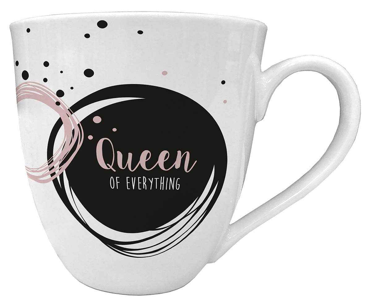14550-Jumbotasse-Queen-of-everything-560ml-1-1200px ΚΟΥΠΑ MUG HOME TIME QUEEN OF EVERYTHING 560ml WHITE - Image 1