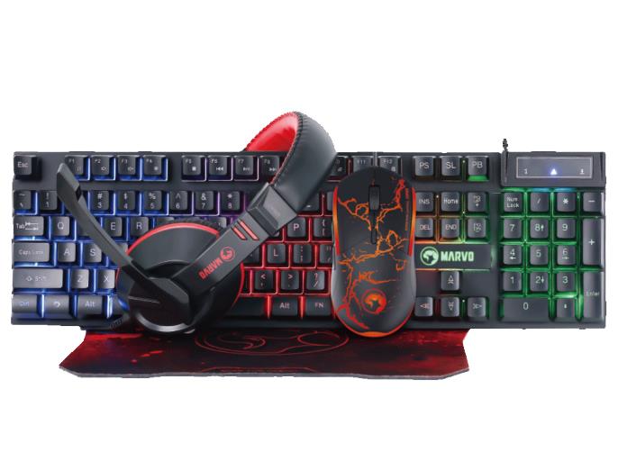 MARVO CM409 GAMING SET MARVO CM409 GAMING SET, ΠΛΗΚΤΡΟΛΟΓΙΟ + ΠΟΝΤΙΚΙ + MOUSEPAD + ΑΚΟΥΣΤΙΚΑ - Image 1