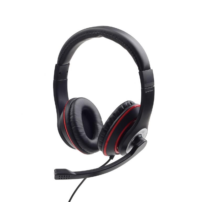 GEMBIRD HEADSET ΜΑΥΡΟ/ΚΟΚΚΙΝΟ MHS-003 GEMBIRD HEADSET ΜΑΥΡΟ/ΚΟΚΚΙΝΟ MHS-003 - Image 1