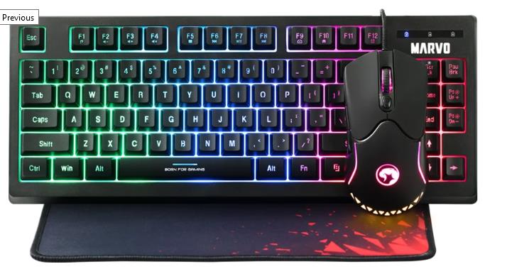 MARVO CM310 GAMING SET MARVO CM310 GAMING SET, ΠΛΗΚΤΡΟΛΟΓΙΟ+ΠΟΝΤΙΚΙ+MOUSEPAD, ΜΑΥΡΟ - Image 1