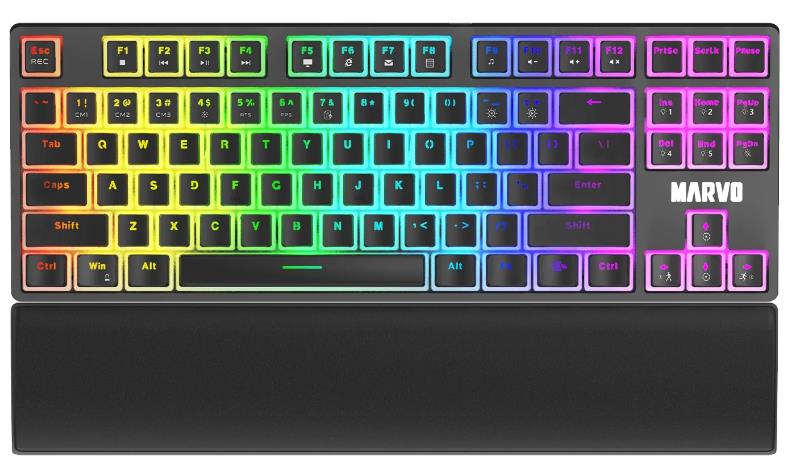 MARVO KG946 GAMING RGB ΜΗΧΑΝΙΚΟ ΠΛΗΚΤΡΟΛΟΓΙΟ MARVO KG946 GAMING RGB ΜΗΧΑΝΙΚΟ ΠΛΗΚΤΡΟΛΟΓΙΟ, ΚΟΚΚΙΝΟΙ ΔΙΑΚΟΠΤΕΣ - Image 1