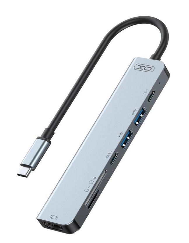 XO HUB008 7 in 1 USB-C Docking Station με HDMI 4K + PD XO HUB008 7 in 1 USB-C Docking Station με HDMI 4K + PD - Image 1