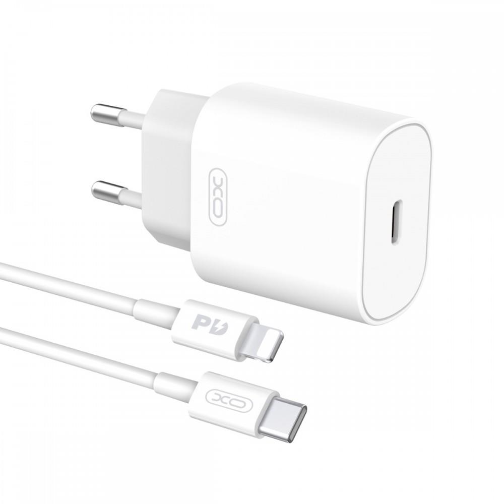 XO L91EU ΦΟΡΤΙΣΤΗΣ 25W TYPE-C XO L91EU ΦΟΡΤΙΣΤΗΣ 25W TYPE-C, 1 ΘΥΡΑ, ΛΕΥΚΟΣ ME KAΛΩΔΙΟ LIGHTNING - Image 1