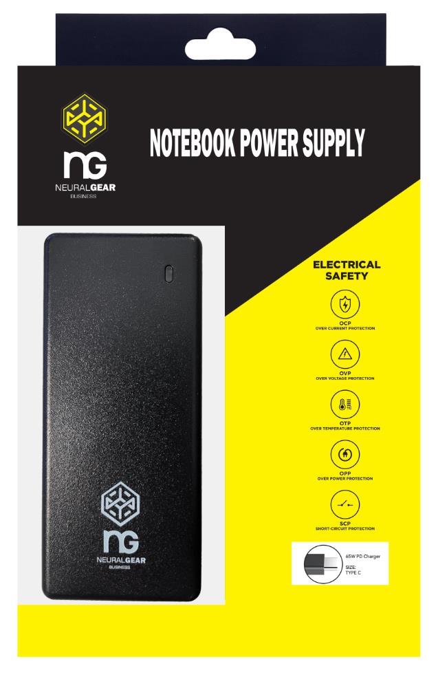 NG ΤΡΟΦΟΔΟΤΙΚΟ 65W NG ΤΡΟΦΟΔΟΤΙΚΟ 65W, TYPE C ΜΕ ΚΑΛΩΔΙΟ ΤΡΟΦΟΔΟΣΙΑΣ - Image 1