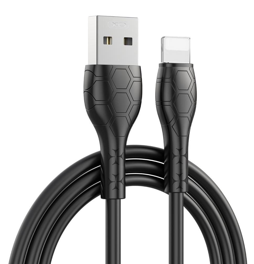 XO NB240 FOOTBALL ΚΑΛΩΔΙΟ ΦΟΡΤΙΣΗΣ LIGHTNING SOFT RUBBER XO NB240 FOOTBALL ΚΑΛΩΔΙΟ ΦΟΡΤΙΣΗΣ LIGHTNING SOFT RUBBER, ΜΑΥΡΟ - Image 1