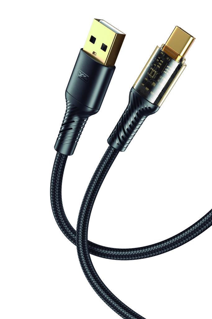 XO NB229 ΚΑΛΩΔΙΟ ΦΟΡΤΙΣΗΣ TYPE-C XO NB229 ΚΑΛΩΔΙΟ ΦΟΡΤΙΣΗΣ TYPE-C, ΔΙΑΦΑΝΟ ΒΥΣΜΑ, ΜΑΥΡΟ - Image 1