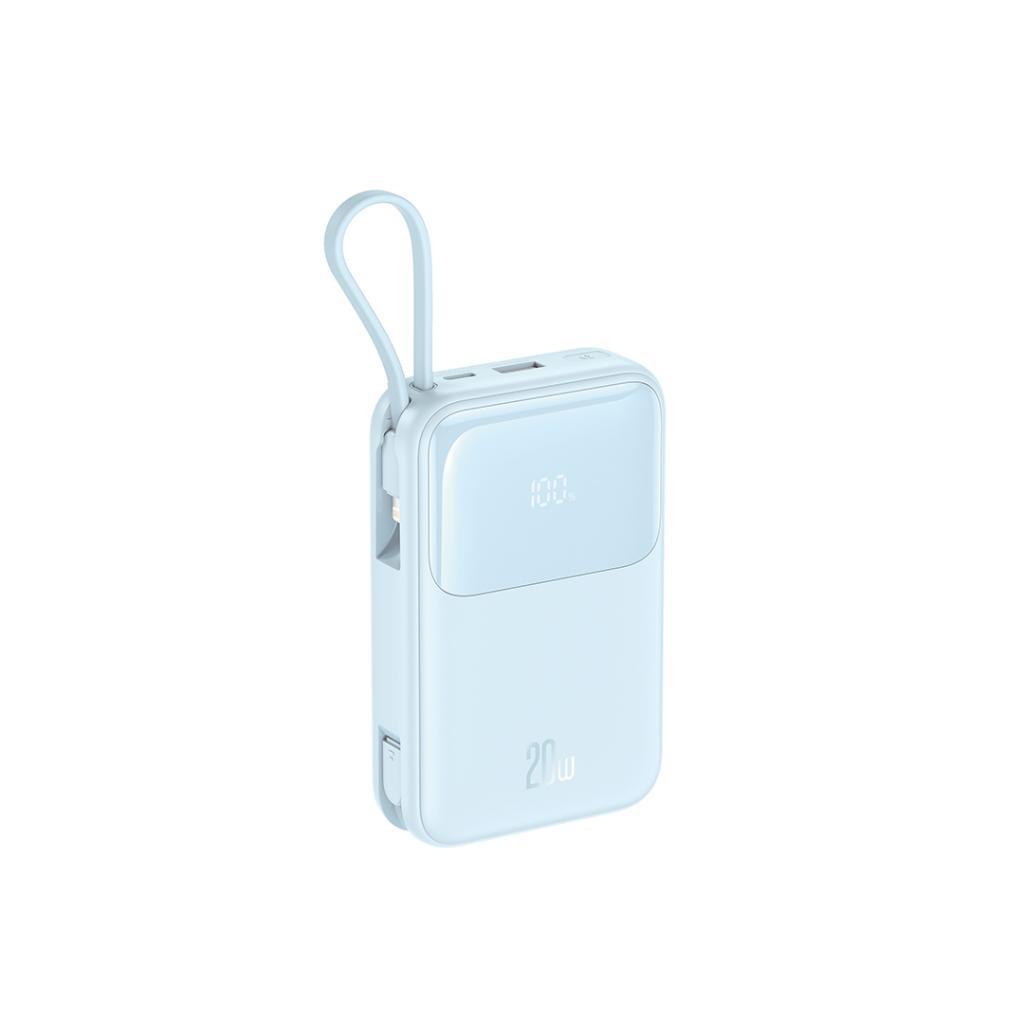 XO PR234 POWERBANK 22.5W+PD20W ME ΟΘΟΝΗ ΚΑΙ ΚΑΛΩΔΙΟ LIGHTNING + TYPE-C 20000MAH XO PR234 POWERBANK 22.5W+PD20W ME ΟΘΟΝΗ ΚΑΙ ΚΑΛΩΔΙΟ LIGHTNING + TYPE-C 20000MAH, ΓΑΛΑΖΙΟ - Image 1