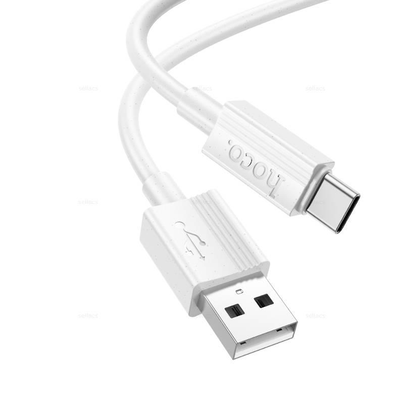 HOCO X107 FAVOR CHARGING DATA CABLE TYPE-C HOCO X107 FAVOR CHARGING DATA CABLE TYPE-C, ΛΕΥΚΟ - Image 1
