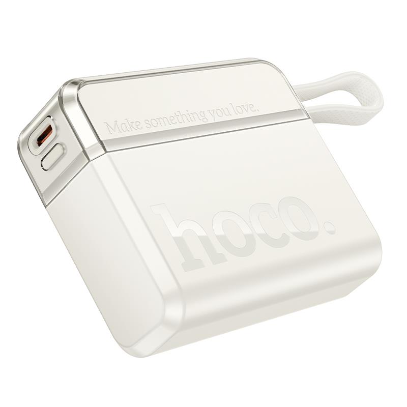HOCO Q38 EXCELLENT POWERBANK HOCO Q38 EXCELLENT POWERBANK, ΜΕ ΚΑΛΩΔΙΟ TYPE-C, 10.000MAH, ΛΕΥΚΟ - Image 1