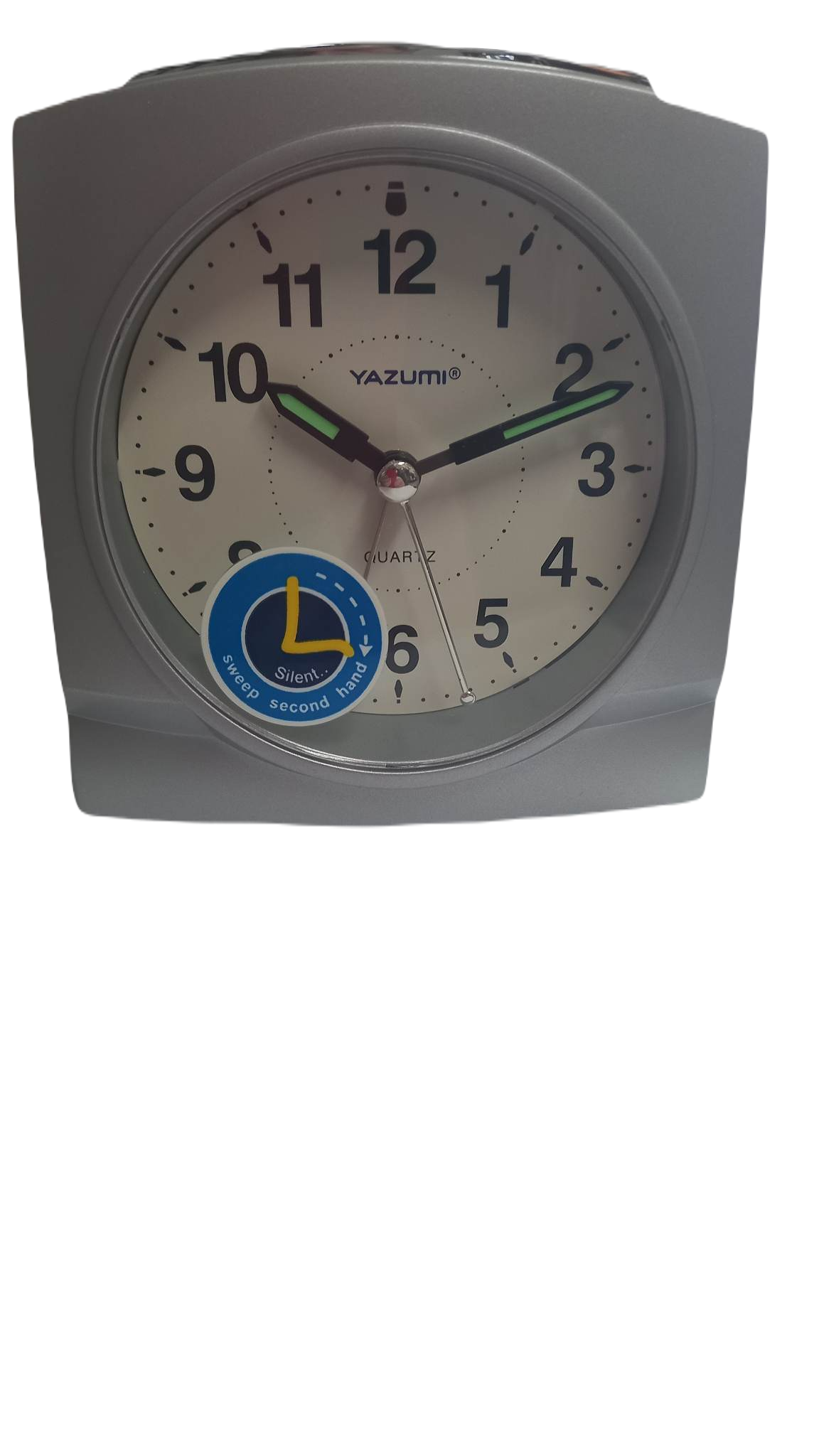 333272215_1434311537388184_4772771902894034988_n ΕΠΙΤΡΑΠΕΖΙΟ ΑΝΑΛΟΓΙΚΟ ΡΟΛΟΙ YAZUMI QUARTZ ΜΠΑΤΑΡΙΑΣ,ΑΘΟΡΥΒΗΣ ΛΕΙΤΟΥΡΓΙΑΣ ΜΕ ΞΥΠΝΗΤΗΡΙ ΚΑΙ ΛΑΜΠΑΚΙ ΝΥΚΤΟΣ ΣΕ ΧΡΩΜΑ SILVER/BLACK - Image 1
