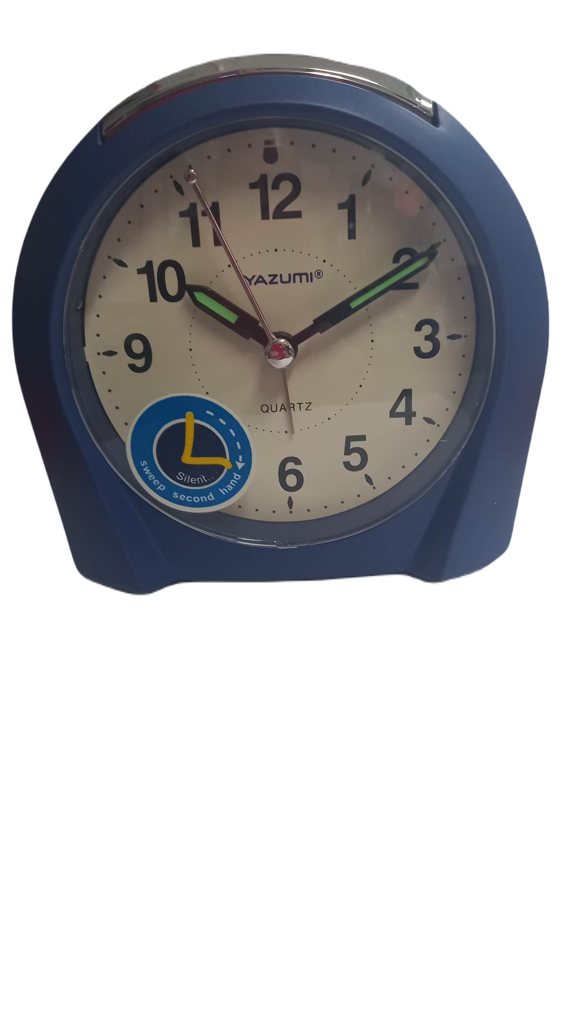 333691764_460193762905425_7805144468310267545_n ΕΠΙΤΡΑΠΕΖΙΟ ΑΝΑΛΟΓΙΚΟ ΡΟΛΟΙ YAZUMI QUARTZ ΜΠΑΤΑΡΙΑΣ,ΑΘΟΡΥΒΗΣ ΛΕΙΤΟΥΡΓΙΑΣ ΜΕ ΞΥΠΝΗΤΗΡΙ ΚΑΙ ΛΑΜΠΑΚΙ ΝΥΚΤΟΣ ΣΕ ΧΡΩΜΑ ΜΠΛΕ ΡΑΦ/ΜΑΥΡΟ - Image 1