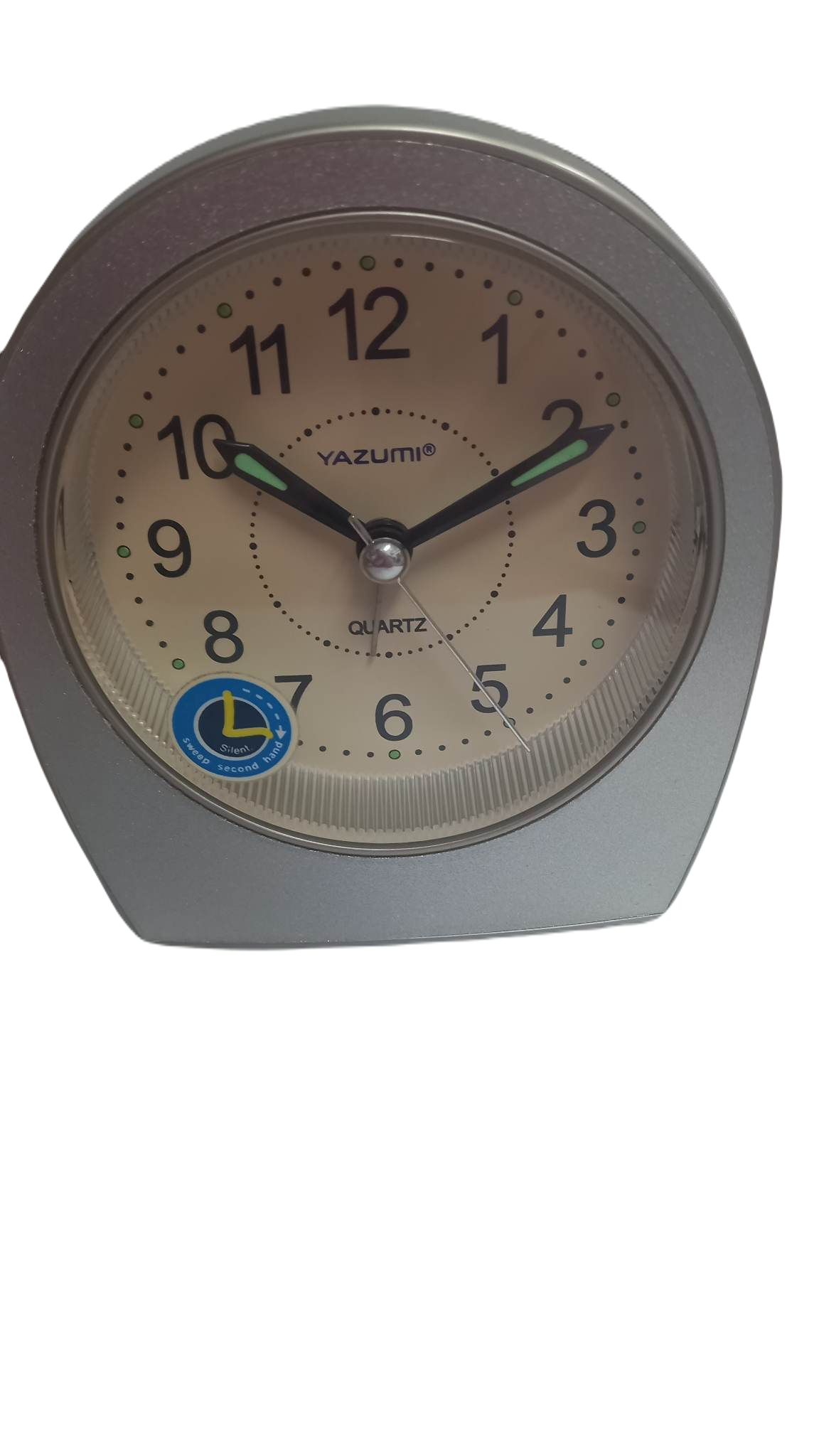 334002597_168191322644208_7681601252941401855_n ΕΠΙΤΡΑΠΕΖΙΟ ΑΝΑΛΟΓΙΚΟ ΡΟΛΟΙ YAZUMI QUARTZ ΜΠΑΤΑΡΙΑΣ,ΑΘΟΡΥΒΗΣ ΛΕΙΤΟΥΡΓΙΑΣ ΜΕ ΞΥΠΝΗΤΗΡΙ ΚΑΙ ΛΑΜΠΑΚΙ ΝΥΚΤΟΣ ΣΕ ΧΡΩΜΑ SILVER/BLACK - Image 1