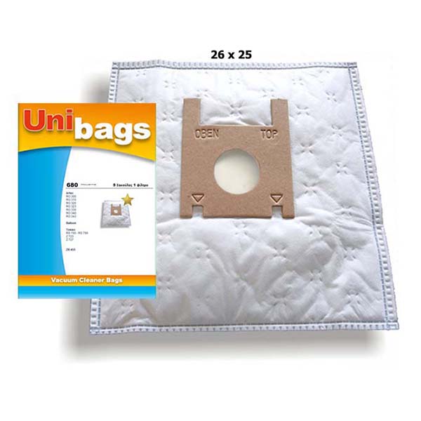 680-ROWENTA-BALOON-TONIXO-ARTEC UNIBAG 680 MICROFIBER -ΣΑΚΟΥΛΕΣ ΣΚΟΥΠΑΣ (5ΤΕΜΑΧΙΑ+ΦΙΛΤΡΟ) ΜΕ ΜΙΚΡΟΪΝΕΣ ΓΙΑ ROWENTA MOULINEX TEFAL CALOR - Image 1