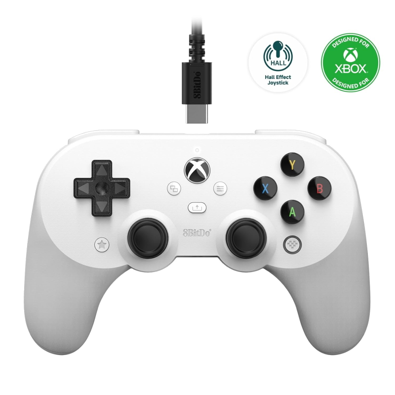 8Bitdo Pro 2 Ενσύρματο Gamepad για PC / Xbox One / Xbox Series White 8Bitdo Pro 2 Ενσύρματο Gamepad για PC / Xbox One / Xbox Series White - Image 1