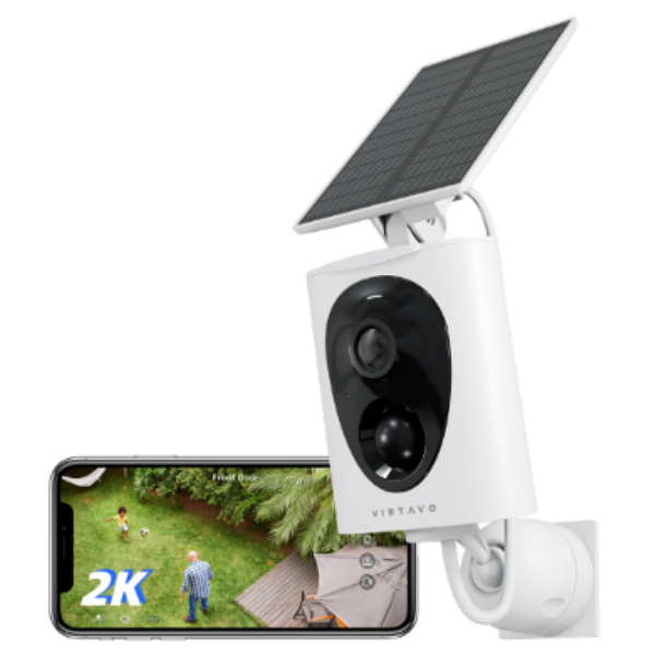 Virtavo Solarflask Κάμερα Παρακολούθησης WiFi 2K με ΑΙ Virtavo Solarflask Κάμερα Παρακολούθησης WiFi 2K με ΑΙ, Ηλιακό Πάνελ, Μπαταρία και Αμφίδρομη Επικοινωνία - Image 1