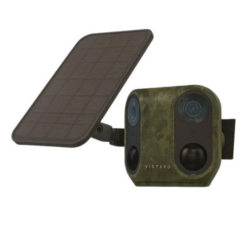 Virtavo PandaVista DualEyes Κάμερα Ασφαλείας WiFi Εξωτερικού Χώρου (2x2MP / 160° / Ηλιακή Τροφοδοσία / AI Ανίχνευση / IP66) - Camo Virtavo PandaVista DualEyes Κάμερα Ασφαλείας WiFi Εξωτερικού Χώρου (2x2MP / 160° / Ηλιακή Τροφοδοσία / AI Ανίχνευση / IP66) - Camo - Image 1