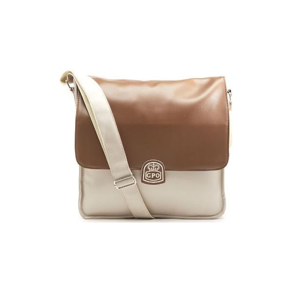 gpo-messenger-20-lp-bag-cream-tan ΦΟΡΗΤΗ ΘΗΚΗ ΓΙΑ ΔΙΣΚΟΥΣ ΒΙΝΥΛΙΟΥ GPO MESSENGER 20 LP BAG CREAM-TAN - Image 1