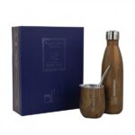 ΘΕΡΜΟΣ ΚΑΙ ΚΟΥΠΑ MATE YOKO DESIGN 2075 GIFT BOX 500ml BOTTLE & 250ml MUG & STRAW WOOD