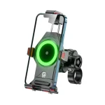 Kewig M23-A Αντικραδασμική Περιστρεφόμενη 360° Βάση Κινητού 3.5" έως 7.0" για Μηχανή/Ποδήλατο Αλουμινίου με Ασύρματη Φόρτιση Qi 15W με Κλείδωμα Ασφαλείας - Image 2