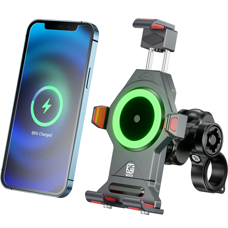 Kewig M23-A Αντικραδασμική Περιστρεφόμενη 360° Βάση Κινητού 3.5" έως 7.0" για Μηχανή/Ποδήλατο Αλουμινίου με Ασύρματη Φόρτιση Qi 15W με Κλείδωμα Ασφαλείας Kewig M23-A Αντικραδασμική Περιστρεφόμενη 360° Βάση Κινητού 3.5" έως 7.0" για Μηχανή/Ποδήλατο Αλουμινίου με Ασύρματη Φόρτιση Qi 15W με Κλείδωμα Ασφαλείας - Image 1