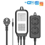 MOES WiFi Έξυπνος Ψηφιακός Θερμοστάτης με Φις Σούκο (Λειτουργίες Θέρμανσης και Ψύξης) WTP-YC-EU2-BK-MS