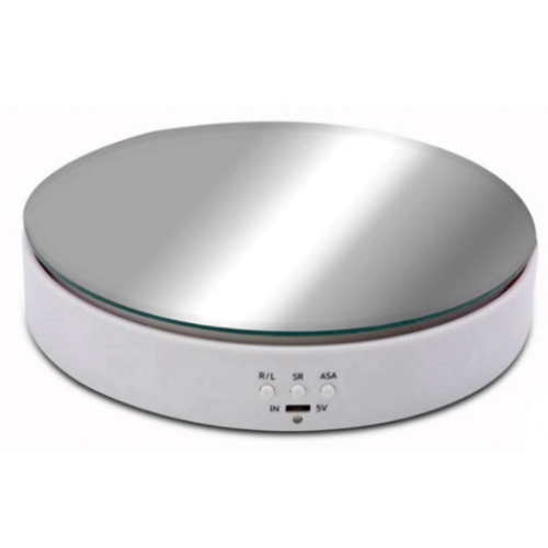 Περιστρεφόμενη Βάση για Βιντεοσκόπηση με επιφάνεια καθρέπτη 19 Περιστρεφόμενη Βάση για Βιντεοσκόπηση με επιφάνεια καθρέπτη 19,5cm/360° – Φωτογράφιση Αντικειμένων (Λευκή) 02292 - Image 1