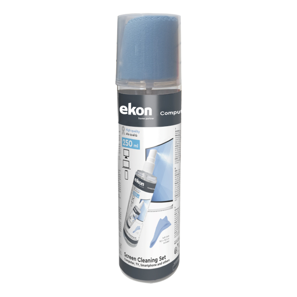 EKON by SBS CLEANING SCREEN SPRAY AND MICROFIBER CLOTH 250ml EKON by SBS CLEANING SCREEN SPRAY AND MICROFIBER CLOTH 250ml - Image 1