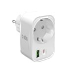 SBS MULTIPLUG WALL CHARGER USB and USB-C PD 20W white