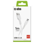 SBS DATA CABLE USB 2.0 to TYPE C 1m white - Image 2