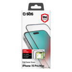 SBS FULL TEMPERED GLASS IPHONE 15 PRO MAX black - Image 2