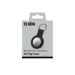 SBS AIRTAG SILICONE CASE KEY RING grey black - Image 2