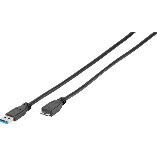 VIVANCO USB 3.1 GEN1 TYPE A TO TYPE MICRO B CABLE 0.75m black VIVANCO USB 3.1 GEN1 TYPE A TO TYPE MICRO B CABLE 0.75m black - Image 1