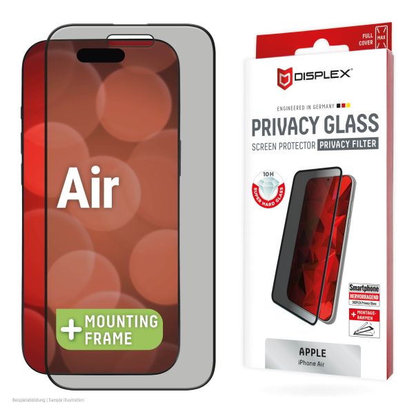 DISPLEX REAL GLASS 3D IPHONE 17 AIR PRIVACY WITH APPLICATOR DISPLEX REAL GLASS 3D IPHONE 17 AIR PRIVACY WITH APPLICATOR - Image 1