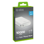 SBS POWERBANK 10000 mAh NANOTUBE 2 PORTS PD 10W white - Image 2