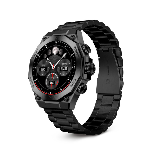 Ksix SMARTWATCH TITANIUM AMOLED 1 Ksix SMARTWATCH TITANIUM AMOLED 1,43” display 2 straps black - Image 1
