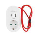 OSIO ΜΟΝΟΠΡΙΖΟ ΑΣΦΑΛΕΙΑΣ ΑΠΟ ΥΠΕΡΤΑΣΗ ΜΕ 2 USB ΚΑΙ ΠΡΟΣΤΑΣΙΑ 3680W