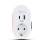 OSIO ΜΟΝΟΠΡΙΖΟ ΑΣΦΑΛΕΙΑΣ ΑΠΟ ΥΠΕΡΤΑΣΗ ΜΕ 2 USB ΚΑΙ ΠΡΟΣΤΑΣΙΑ 3680W - Image 2