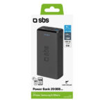 SBS POWERBANK 20000 mAh 2 PORTS 2.1A black - Image 2
