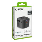 SBS UNIVERSAL TRAVEL CHARGER PD AFC 1840W EU/UK/US/AUS black - Image 2