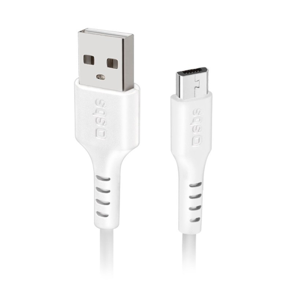 SBS DATA CABLE MICRO USB 1m white SBS DATA CABLE MICRO USB 1m white - Image 1