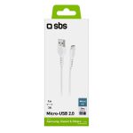 SBS DATA CABLE MICRO USB 1m white - Image 2