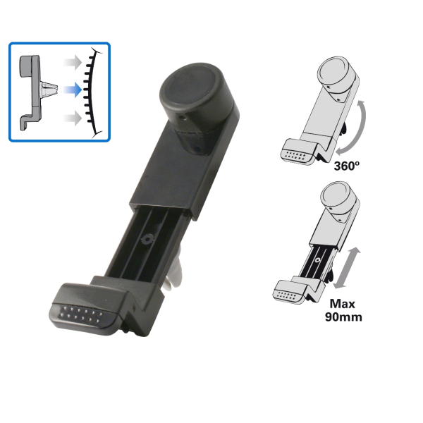 Ksix UNIVERSAL CAR HOLDER ΓΙΑ ΤΟΝ ΑΕΡΑΓΩΓΟ 3.5-6.3'' ΙΝΤΣΩΝ 48-90mm ΠΛΑΤΟΣ Ksix UNIVERSAL CAR HOLDER ΓΙΑ ΤΟΝ ΑΕΡΑΓΩΓΟ 3.5-6.3'' ΙΝΤΣΩΝ 48-90mm ΠΛΑΤΟΣ - Image 1