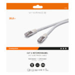 VIVANCO CAT6 UTP NETWORK ETHERNET CABLE RJ45 20m white - Image 2