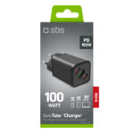 SBS TRAVEL CHARGER PD 100W GaN 3X PORTS black - Image 2