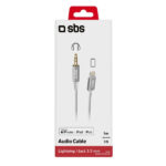 SBS MFI AUDIO CABLE LIGHTNING TO JACK 3.5 silver - Image 2